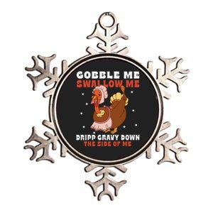 Funny Thanksgiving Turkey Feast Foodie Gift Metallic Star Ornament