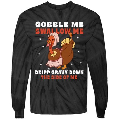 Funny Thanksgiving Turkey Feast Foodie Gift Tie-Dye Long Sleeve Shirt