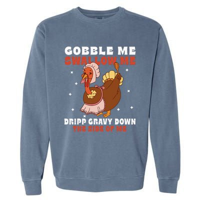 Funny Thanksgiving Turkey Feast Foodie Gift Garment-Dyed Sweatshirt