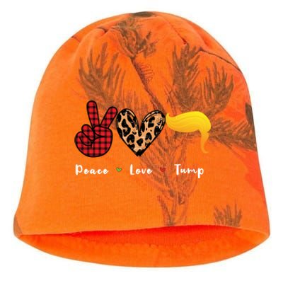 Funny Trump Trump 2024 Gift Peace Love Trump Funny Gift Kati - Camo Knit Beanie