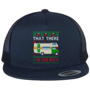 Funny That There Is An Rv Ugly Christmas Camping Party Great Gift Flat Bill Trucker Hat