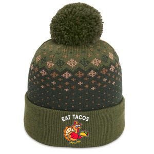 Funny Thanksgiving Turkey Eat Tacos Mexican Thanksgiving Fun The Baniff Cuffed Pom Beanie