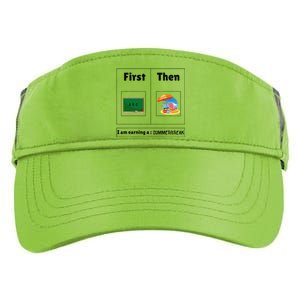 First Teach Then Beach First Teach Then Beach Funny Teacher Adult Drive Performance Visor