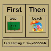 First Teach Then Beach First Teach Then Beach Funny Teacher Button