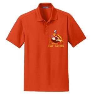 Funny Thanksgiving Turkey Eat Tacos Dry Zone Grid Polo