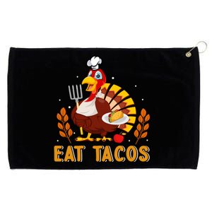 Funny Thanksgiving Turkey Eat Tacos Grommeted Golf Towel