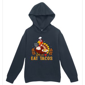 Funny Thanksgiving Turkey Eat Tacos Urban Pullover Hoodie