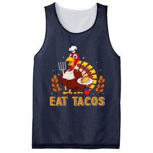 Funny Thanksgiving Turkey Eat Tacos Mesh Reversible Basketball Jersey Tank