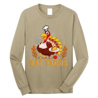 Funny Thanksgiving Turkey Eat Tacos Long Sleeve Shirt