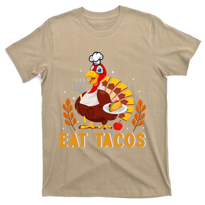 Funny Thanksgiving Turkey Eat Tacos T-Shirt