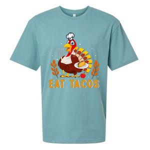 Funny Thanksgiving Turkey Eat Tacos Sueded Cloud Jersey T-Shirt