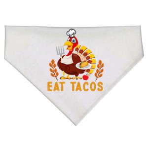 Funny Thanksgiving Turkey Eat Tacos USA-Made Doggie Bandana