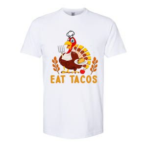 Funny Thanksgiving Turkey Eat Tacos Softstyle CVC T-Shirt