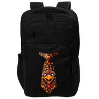 Funny Thanksgiving Tie with Turkey for Family Dinner Impact Tech Backpack