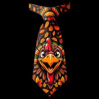 Funny Thanksgiving Tie with Turkey for Family Dinner Impact Tech Backpack