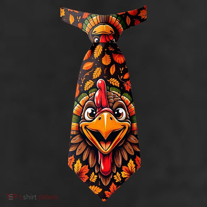 Funny Thanksgiving Tie with Turkey for Family Dinner 11oz C Handle Ceramic Mug