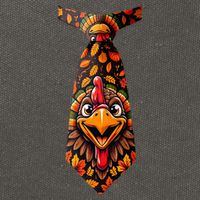 Funny Thanksgiving Tie with Turkey for Family Dinner Cotton Canvas Backpack