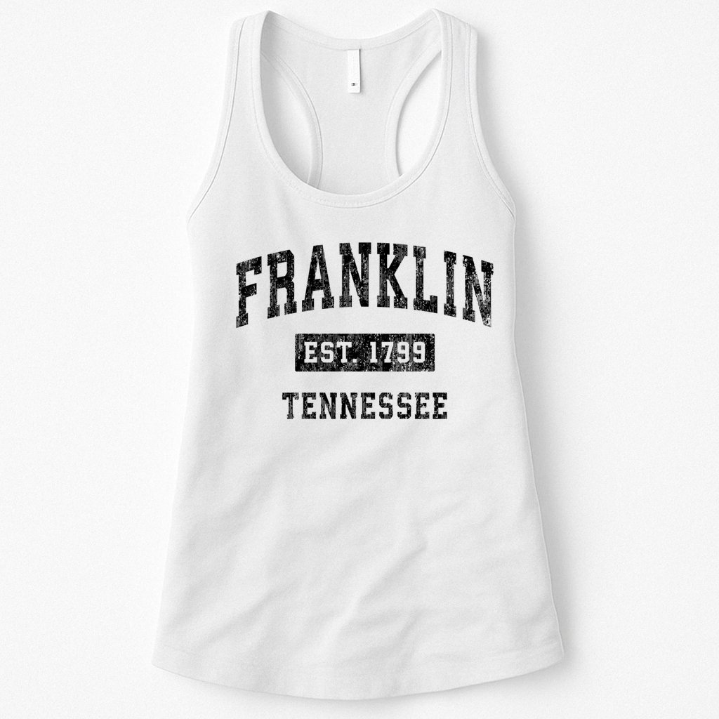 Franklin Tennessee Tn Vintage Established Sports Design Womens Tank Top