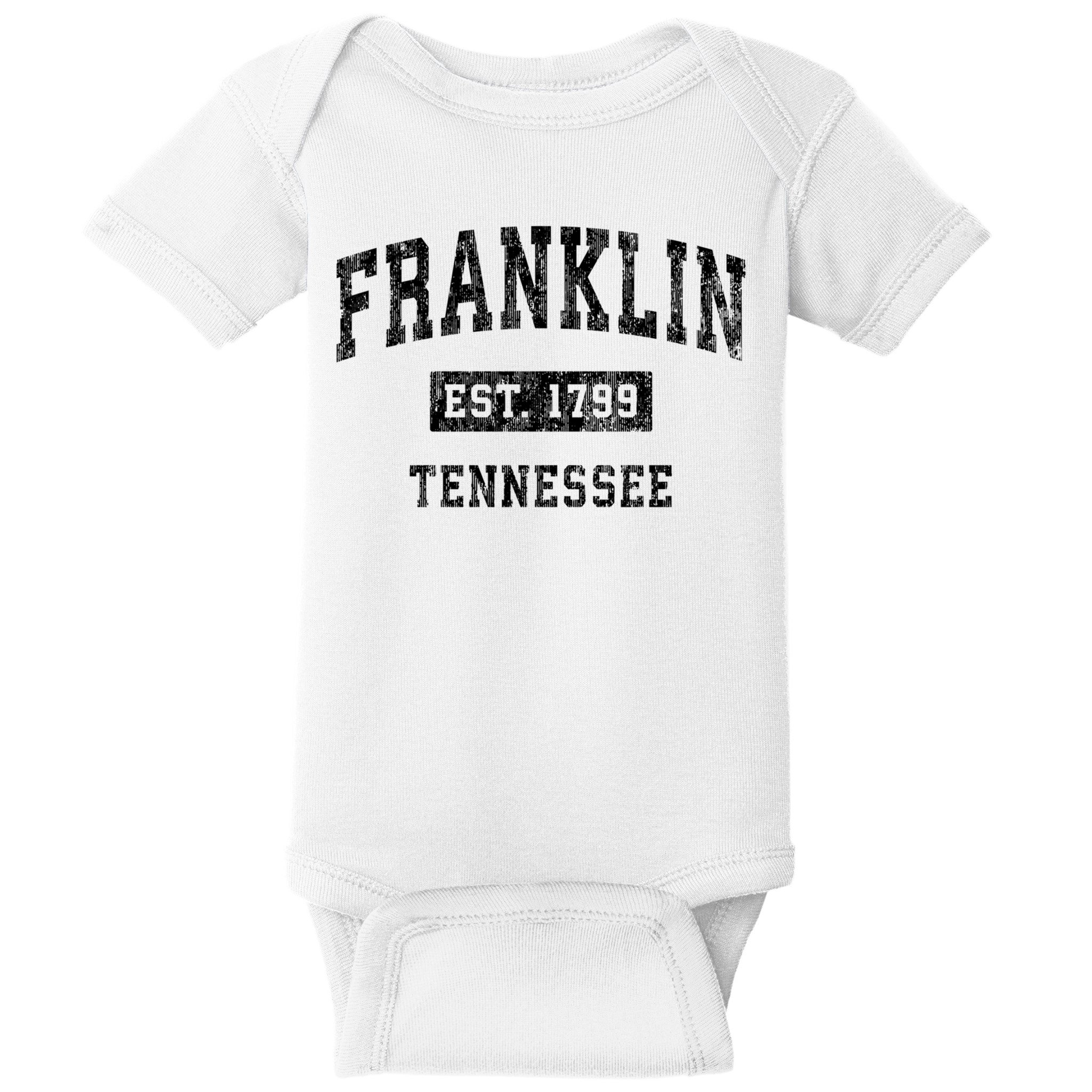 Franklin Tennessee Tn Vintage Established Sports Design Baby Bodysuit