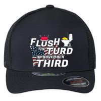 Flush The Turd On November Third Anti Trump Flexfit Unipanel Trucker Cap