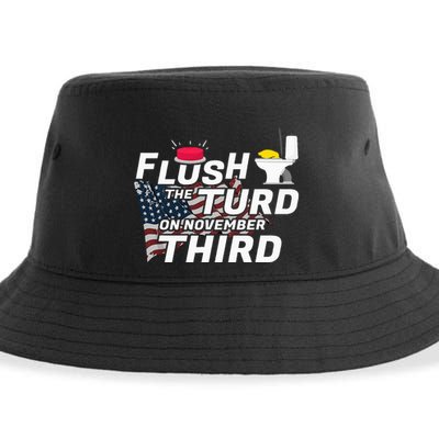 Flush The Turd On November Third Anti Trump Sustainable Bucket Hat