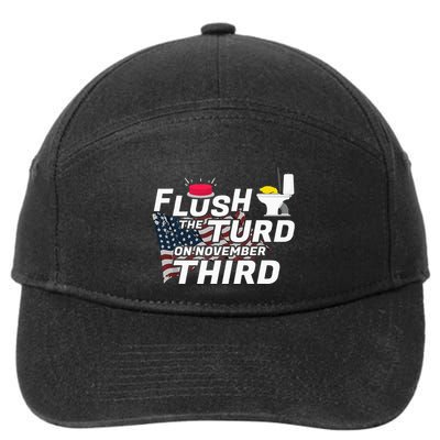 Flush The Turd On November Third Anti Trump 7-Panel Snapback Hat