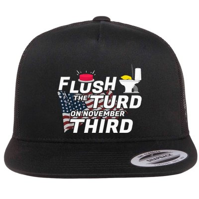 Flush The Turd On November Third Anti Trump Flatbill Hat