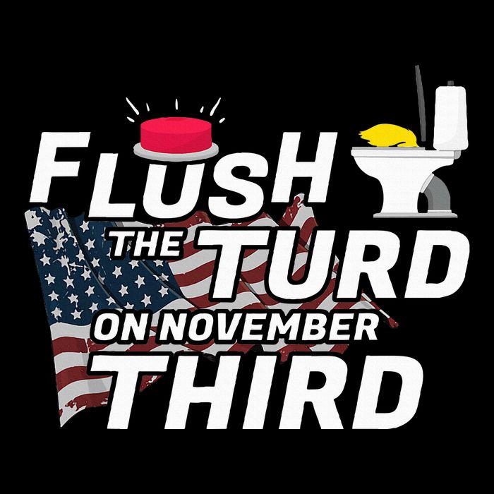 Flush The Turd On November Third Anti Trump Flatbill Hat