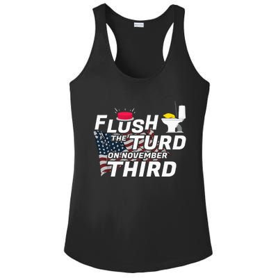 Flush The Turd On November Third Anti Trump Ladies PosiCharge Competitor Racerback Tank