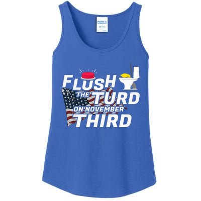 Flush The Turd On November Third Anti Trump Ladies Essential Tank