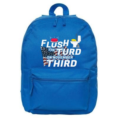 Flush The Turd On November Third Anti Trump 16 in Basic Backpack