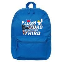 Flush The Turd On November Third Anti Trump 16 in Basic Backpack