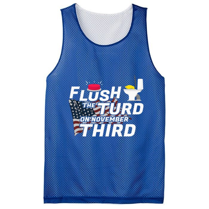 Flush The Turd On November Third Anti Trump Mesh Reversible Basketball Jersey Tank