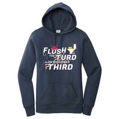 Flush The Turd On November Third Anti Trump Women's Pullover Hoodie