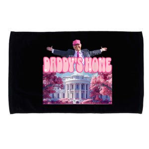 Funny Trump Take America Back DaddyS Home Trump Pink 2024 Microfiber Hand Towel