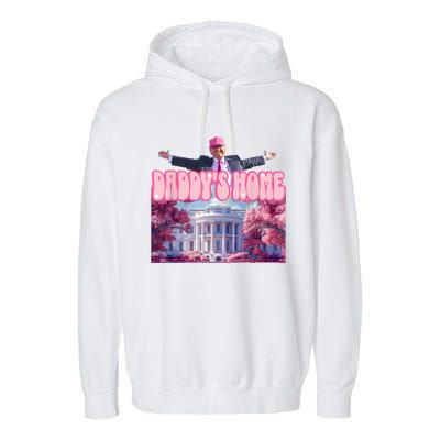 Funny Trump Take America Back DaddyS Home Trump Pink 2024 Garment-Dyed Fleece Hoodie