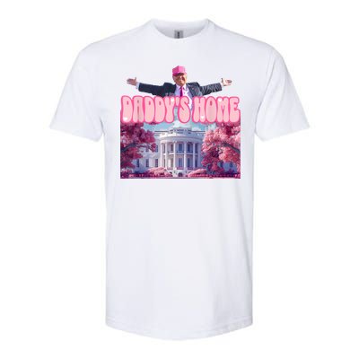 Funny Trump Take America Back DaddyS Home Trump Pink 2024 Softstyle CVC T-Shirt