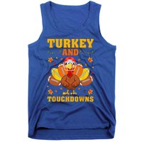 Funny Thanksgiving Turkey And Touchdowns Tank Top