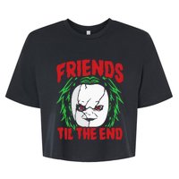 Friends Till The End Lazy Halloween Costume Horror Movie Bella+Canvas Jersey Crop Tee