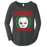 Friends Till The End Lazy Halloween Costume Horror Movie Women's Perfect Tri Tunic Long Sleeve Shirt