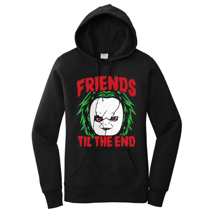 Friends Till The End Lazy Halloween Costume Horror Movie Women's Pullover Hoodie