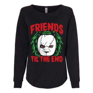 Friends Till The End Lazy Halloween Costume Horror Movie Womens California Wash Sweatshirt