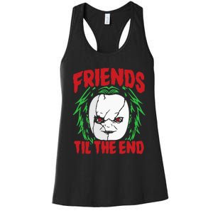 Friends Till The End Lazy Halloween Costume Horror Movie Women's Racerback Tank