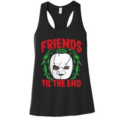 Friends Till The End Lazy Halloween Costume Horror Movie Women's Racerback Tank