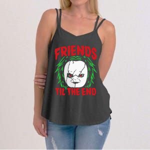 Friends Till The End Lazy Halloween Costume Horror Movie Women's Strappy Tank