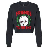 Friends Till The End Lazy Halloween Costume Horror Movie Cropped Pullover Crew