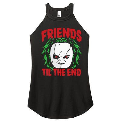 Friends Till The End Lazy Halloween Costume Horror Movie Women’s Perfect Tri Rocker Tank