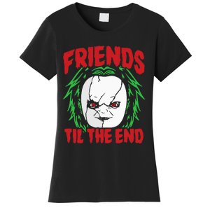 Friends Till The End Lazy Halloween Costume Horror Movie Women's T-Shirt