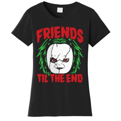 Friends Till The End Lazy Halloween Costume Horror Movie Women's T-Shirt