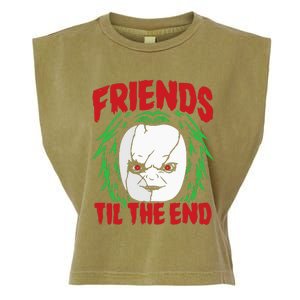 Friends Till The End Lazy Halloween Costume Horror Movie Garment-Dyed Women's Muscle Tee